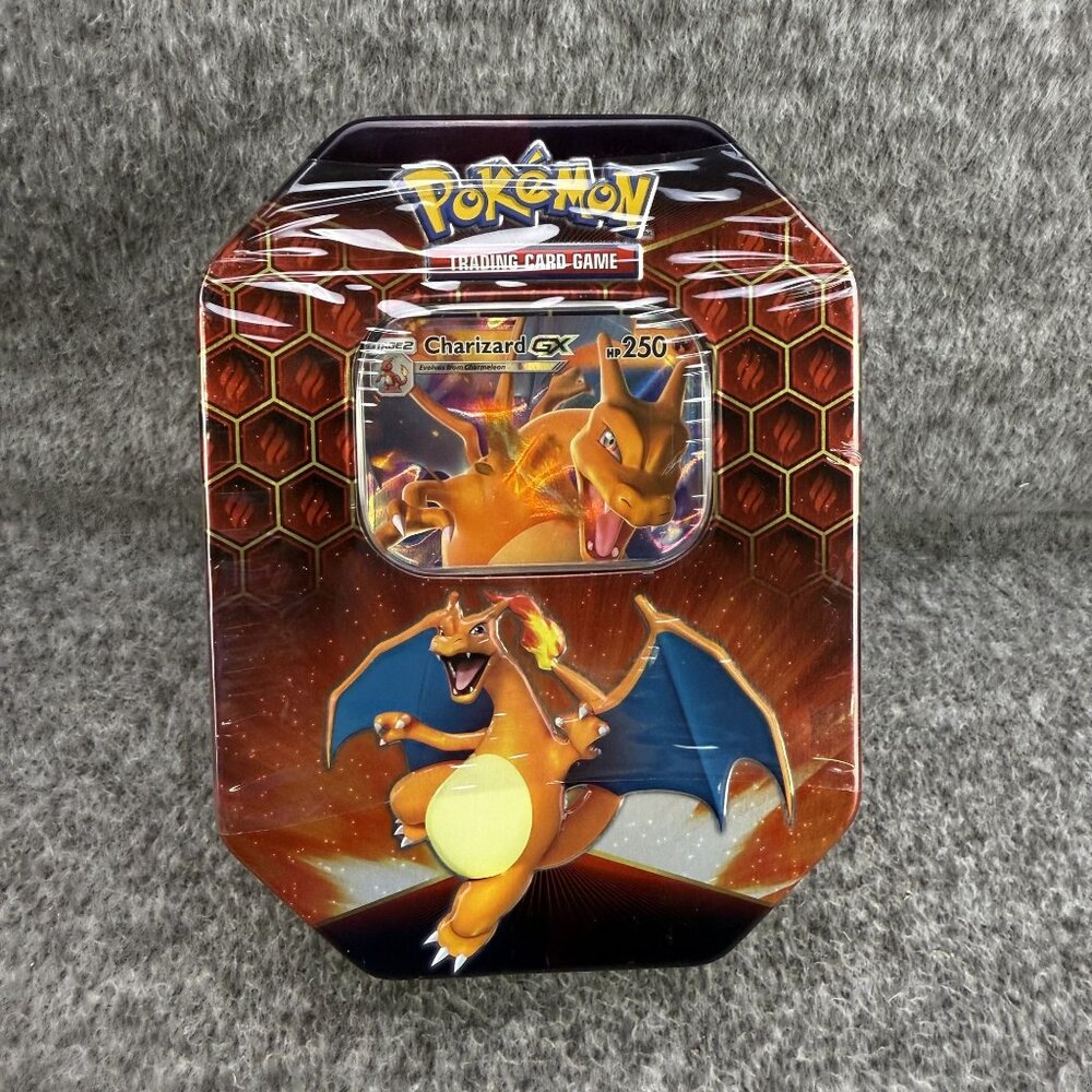 ✅Pokemon Hidden Fates Charizard-GX Collector Tin SEALED Foil Card Booster Packs